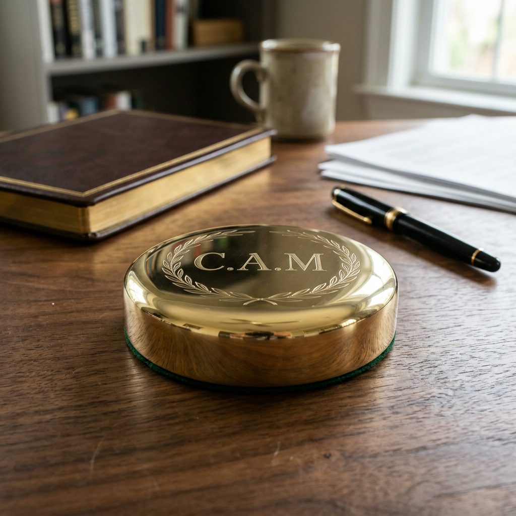 Solid Brass Desk Paperweight