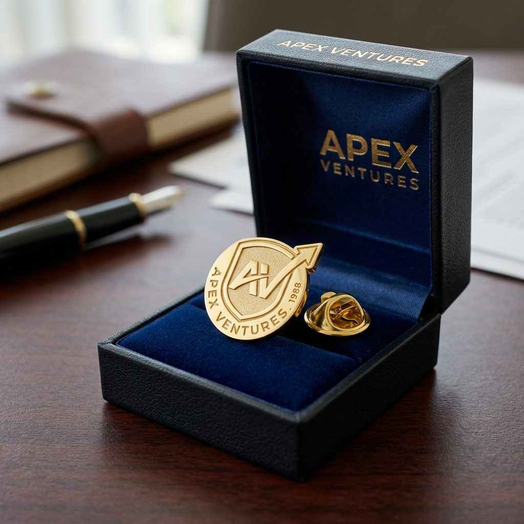 24K Gold-Plated Corporate Lapel Pin