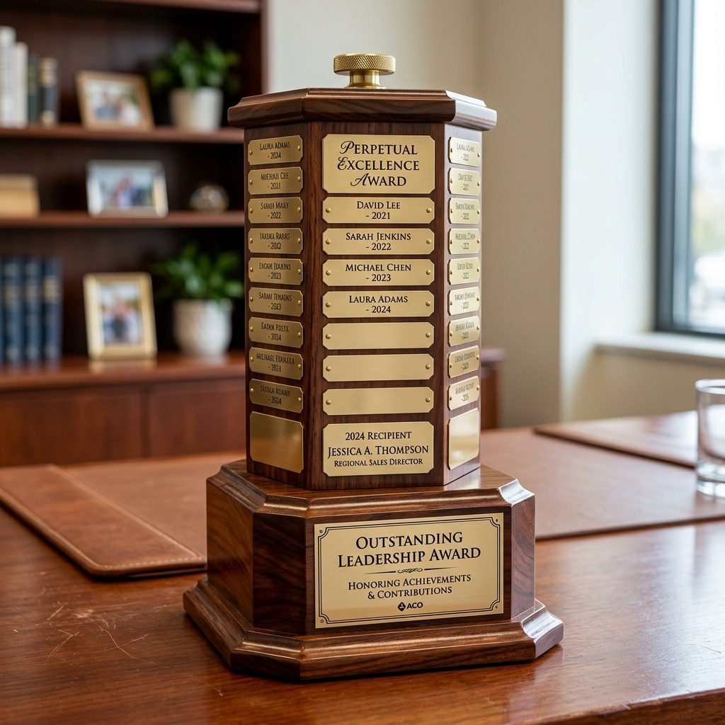 Rosewood Perpetual Achievement Plaque